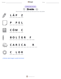 Vista previa de la hoja de trabajo imprimible de Ziraldo