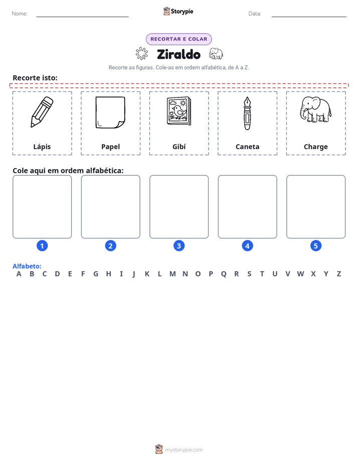 Recortar & Colar Alfabeto