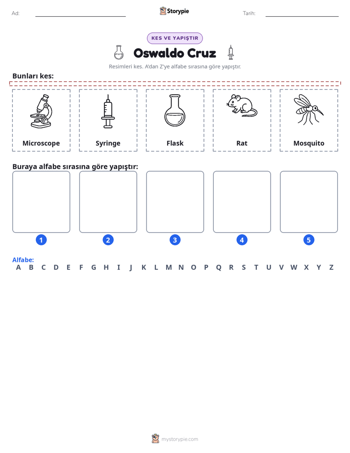 Kes & Yapıştır Alfabe