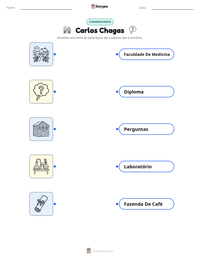 Prévia da folha de atividades imprimível Carlos Chagas