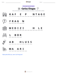 Carlos Chagas druckbare Arbeitsblatt Vorschau