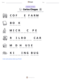 Carlos Chagas printable worksheet preview