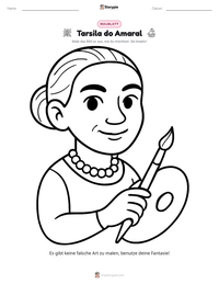 Tarsila do Amaral druckbare Arbeitsblatt Vorschau