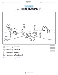 Tarsila do Amaral printable worksheet preview