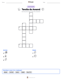 Tarsila do Amaral printable worksheet preview