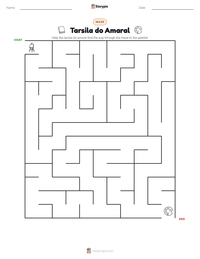 Tarsila do Amaral printable worksheet preview