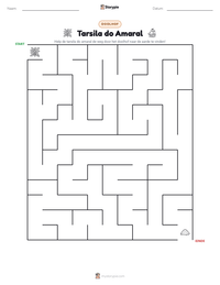 Tarsila do Amaral afdrukbare werkblad voorbeeld