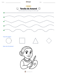 Tarsila do Amaral printable worksheet preview