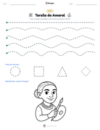 Aperçu de la feuille de travail imprimable Tarsila do Amaral