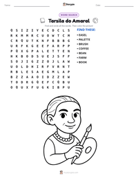 Tarsila do Amaral printable worksheet preview