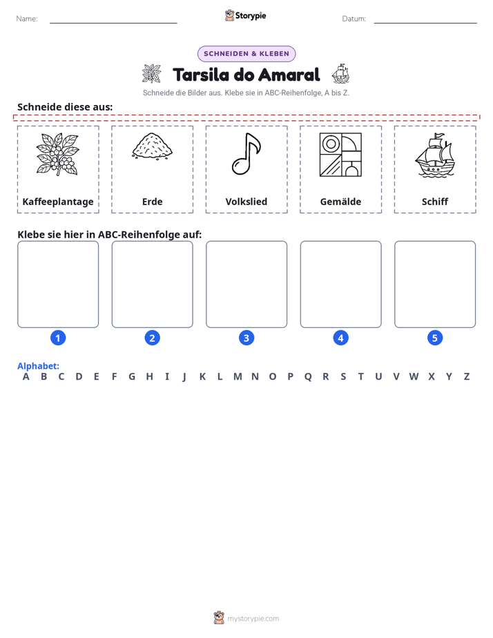 Schneiden & Einfügen Alphabet