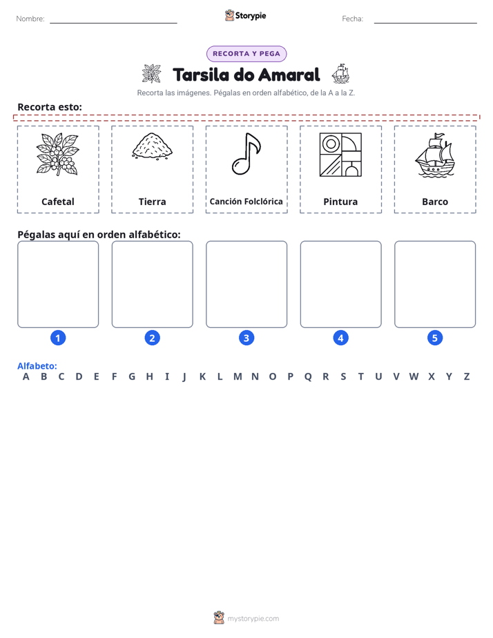Cortar y Pegar el Alfabeto