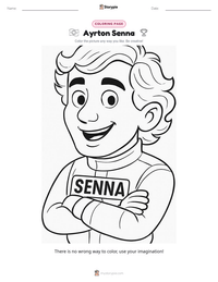 Ayrton Senna printable worksheet preview