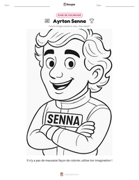 Aperçu de la feuille de travail imprimable Ayrton Senna