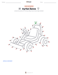 Vista previa de la hoja de trabajo imprimible de Ayrton Senna