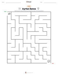 Ayrton Senna printable worksheet preview