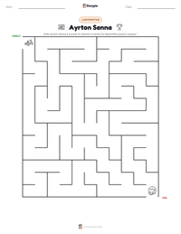 Aperçu de la feuille de travail imprimable Ayrton Senna