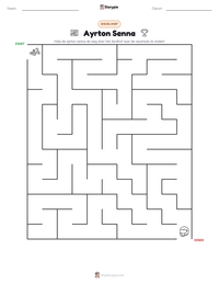 Ayrton Senna afdrukbare werkblad voorbeeld