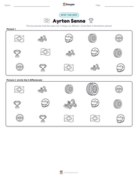 Ayrton Senna printable worksheet preview