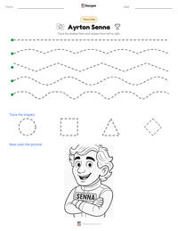 Ayrton Senna printable worksheet preview