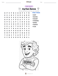 Ayrton Senna printable worksheet preview