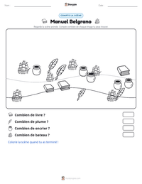 Aperçu de la feuille de travail imprimable Manuel Belgrano