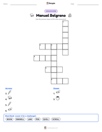 Manuel Belgrano printable worksheet preview