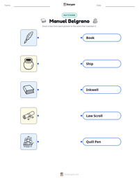 Manuel Belgrano printable worksheet preview