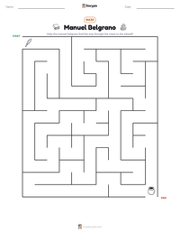Manuel Belgrano printable worksheet preview