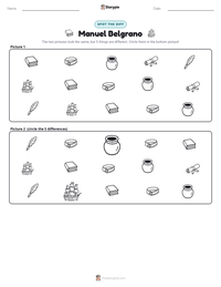 Manuel Belgrano printable worksheet preview