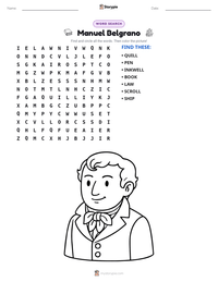 Manuel Belgrano printable worksheet preview