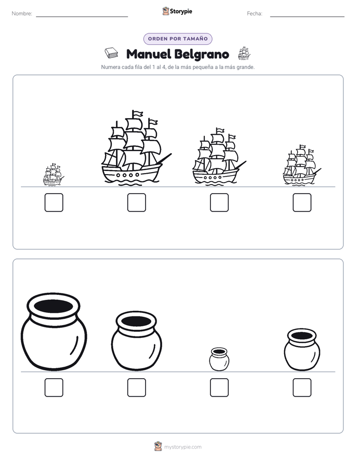 Orden de Tamaños