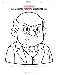 Aperçu de la feuille de travail imprimable Domingo Faustino Sarmiento