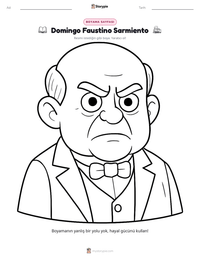 Domingo Faustino Sarmiento yazdırılabilir çalışma sayfası önizlemesi