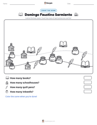 Domingo Faustino Sarmiento printable worksheet preview