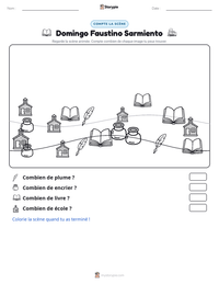 Aperçu de la feuille de travail imprimable Domingo Faustino Sarmiento