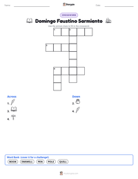 Domingo Faustino Sarmiento printable worksheet preview