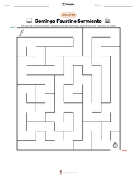 Domingo Faustino Sarmiento druckbare Arbeitsblatt Vorschau