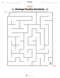 Domingo Faustino Sarmiento afdrukbare werkblad voorbeeld