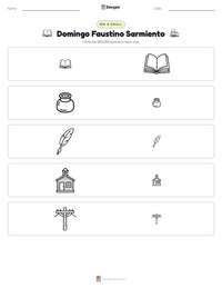 Domingo Faustino Sarmiento printable worksheet preview