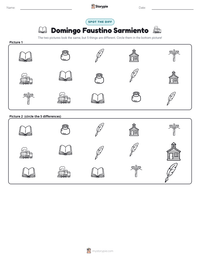 Domingo Faustino Sarmiento printable worksheet preview