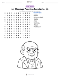 Domingo Faustino Sarmiento printable worksheet preview