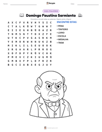 Prévia da folha de atividades imprimível Domingo Faustino Sarmiento