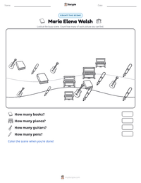María Elena Walsh printable worksheet preview