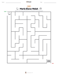 María Elena Walsh printable worksheet preview