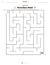 Aperçu de la feuille de travail imprimable María Elena Walsh