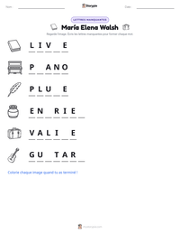 Aperçu de la feuille de travail imprimable María Elena Walsh