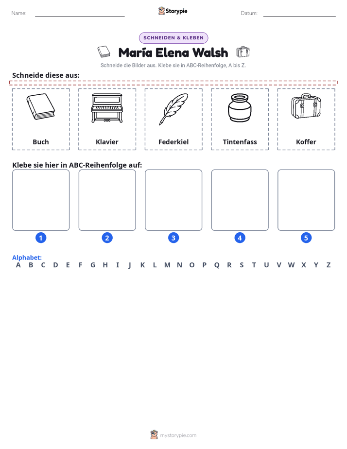 Schneiden & Einfügen Alphabet