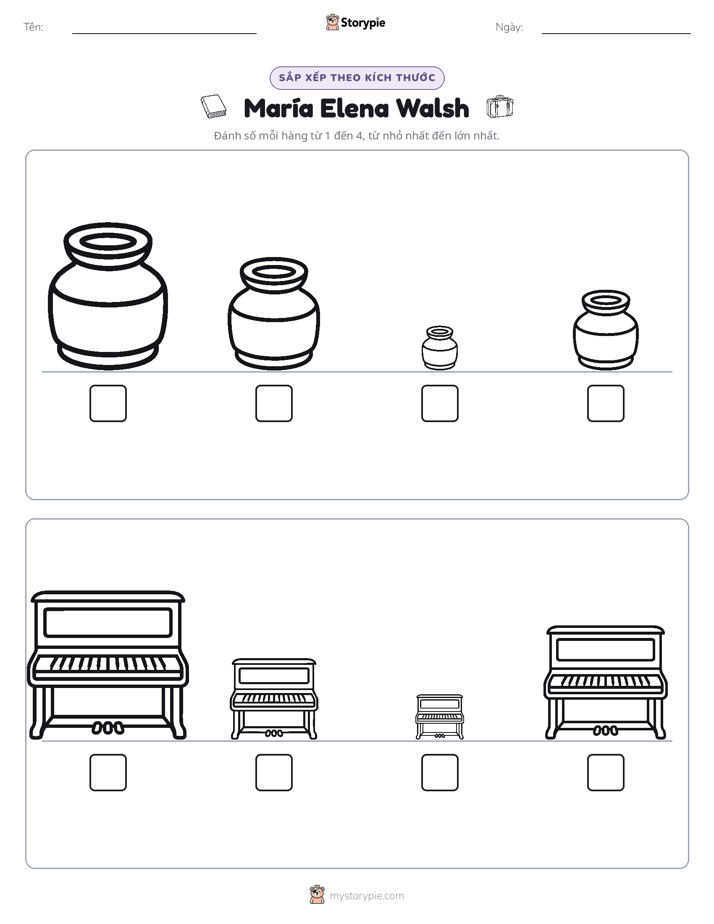 Thứ Tự Kích Thước