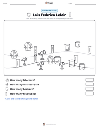 Luis Federico Leloir printable worksheet preview